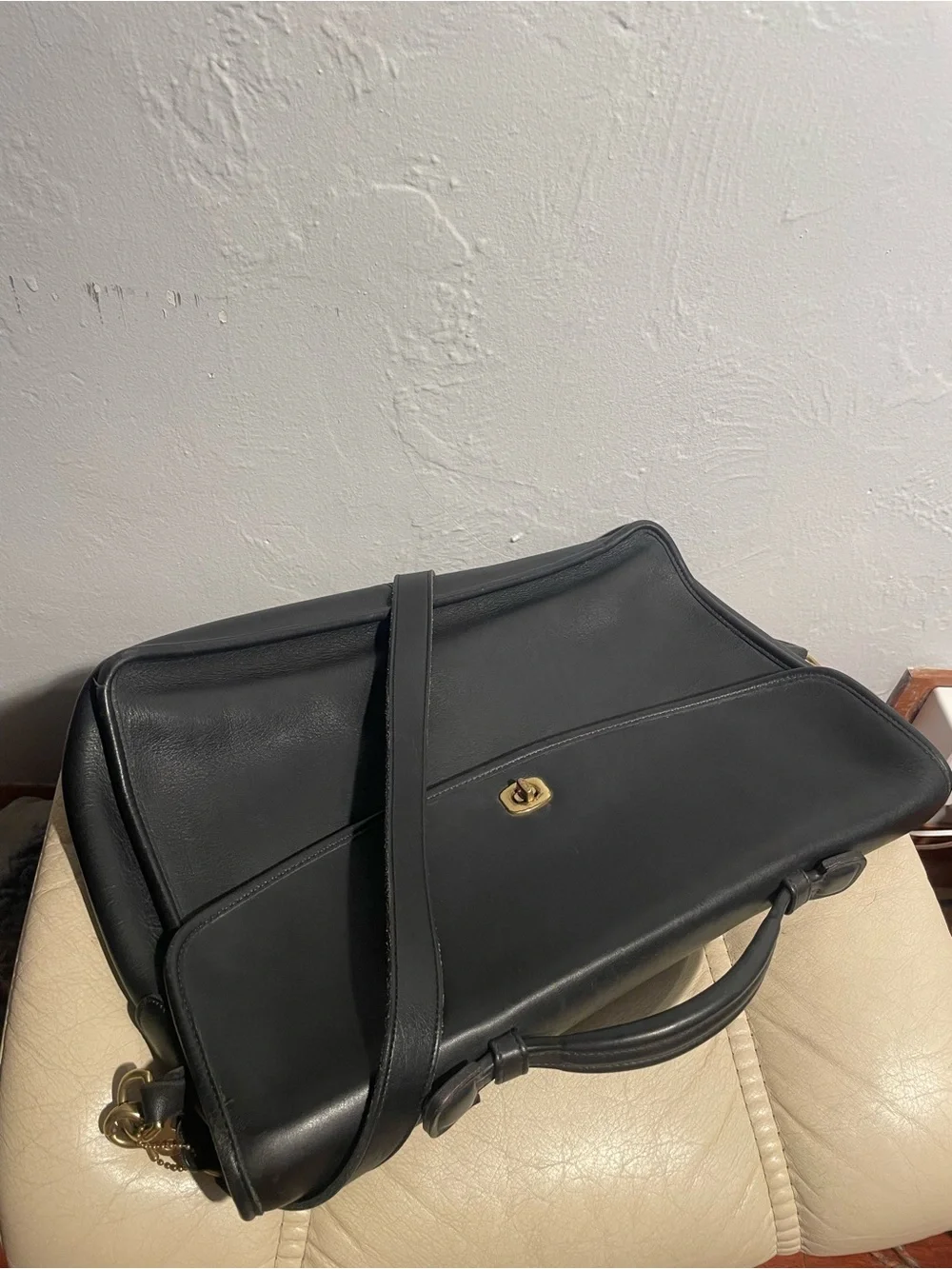 Vintage Coach Lexington 5265 Leather Turnlock Messenger Briefcase Laptop Bag